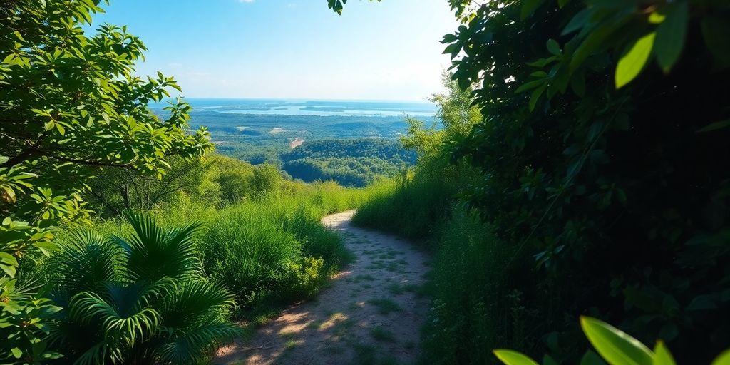 Wunderschöne Landschaft mit einem geheimen Pfad.