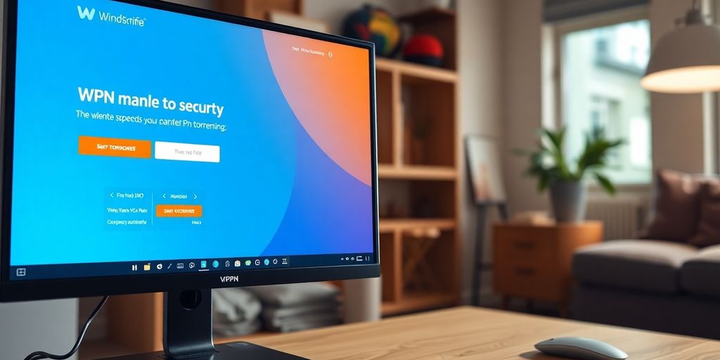 Windscribe VPN Benutzeroberfläche auf dem Bildschirm.