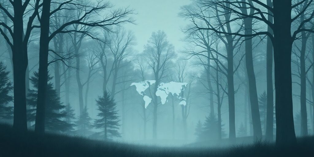 Abgeschiedener Wald, der digitale Privatsphäre darstellt.