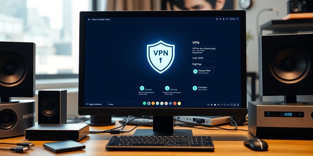 Ein Computerbildschirm mit VPN-Oberfläche.