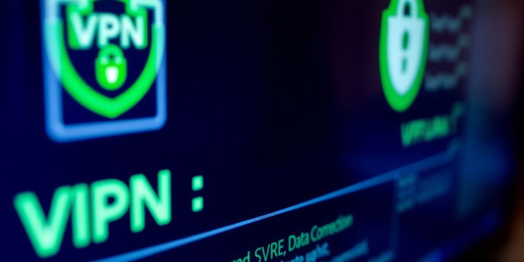 Nahaufnahme eines VPN-Interfaces auf einem Computerbildschirm.